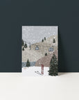 Kerstkaart 'Skiën'