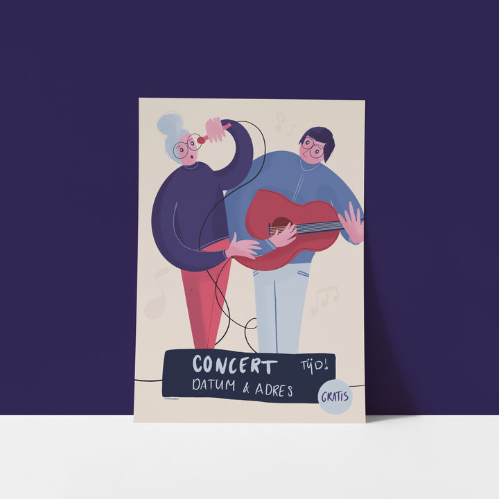 concert live muziek poster zangers design