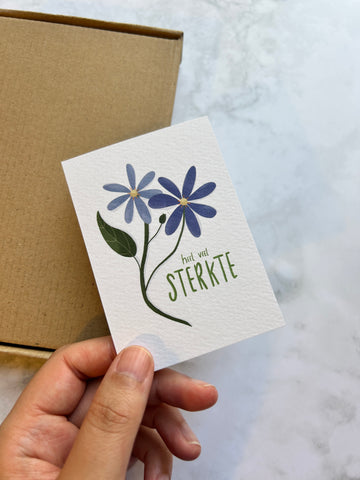 Cadeaukaartje 'Heel veel sterkte'