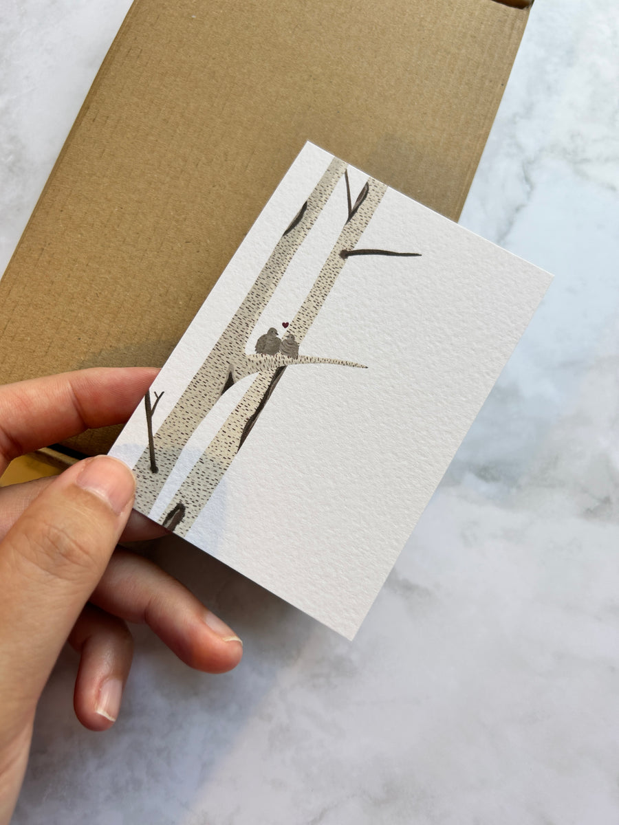 Cadeaukaartje 'Tortelduifjes'