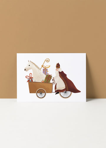 Kaart 'Fietsende Sint'