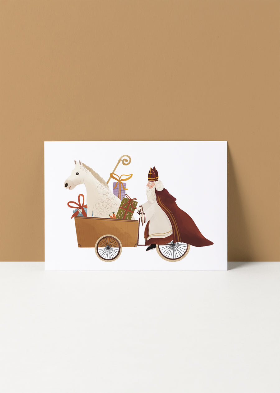 Kaart 'Fietsende Sint'