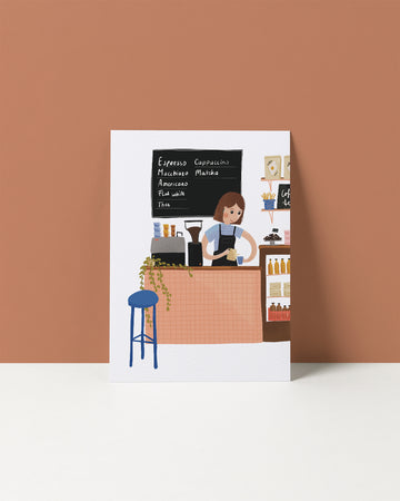 Kaart 'Barista' (vernieuwde illustratie)