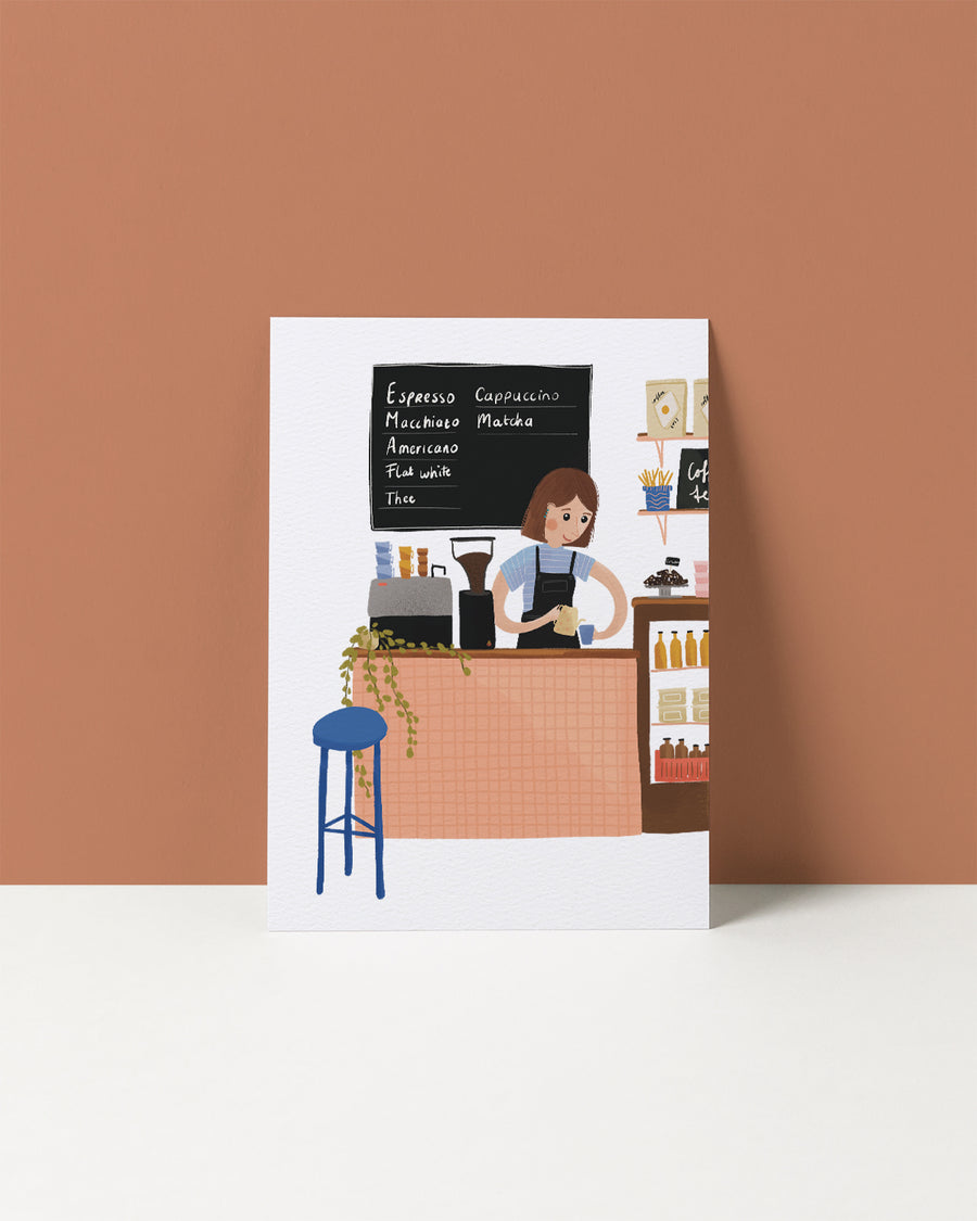 Kaart 'Barista' (vernieuwde illustratie)